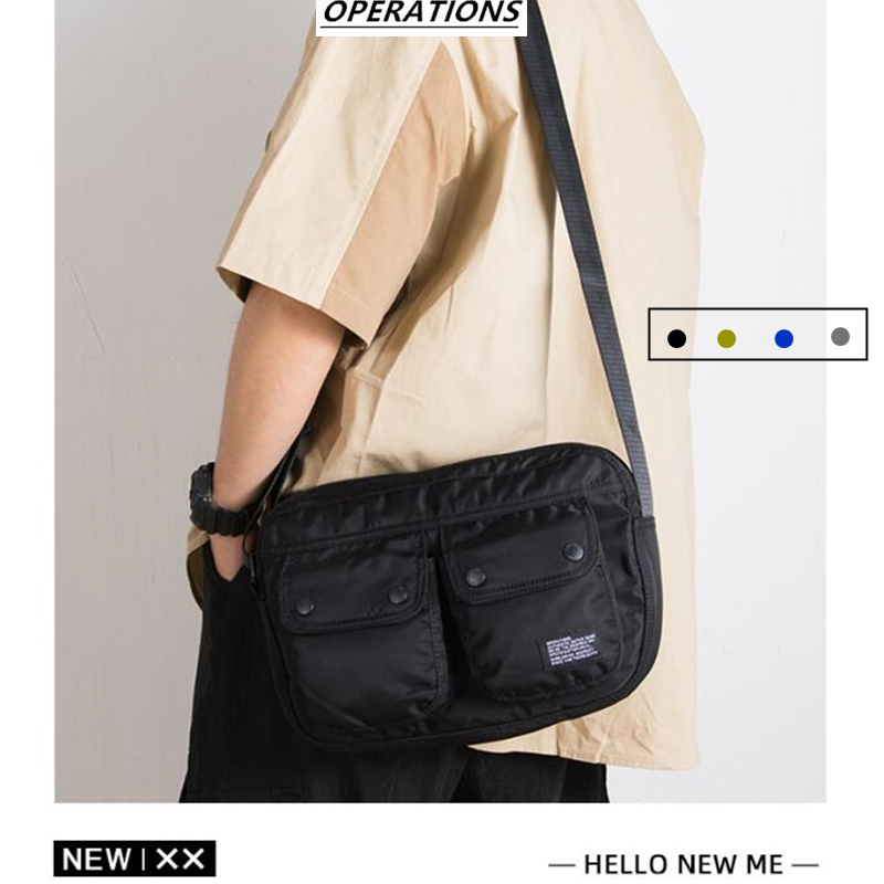 Operations Japanese Men's Nylon Crossbody Bag