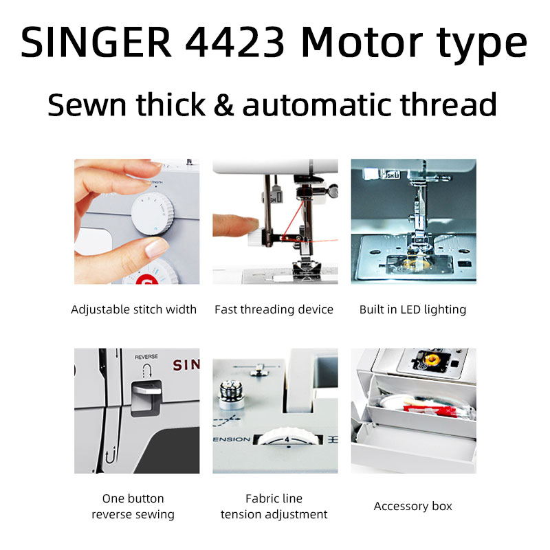 Singer Sewing Machine 4423 PROMISE Heavy duty Household Electric High ...