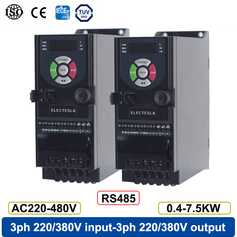 Three Phase 220v 380v 0 4 7 5kw Output Vfd Inverter Motor Speed Controller Frequency Converter