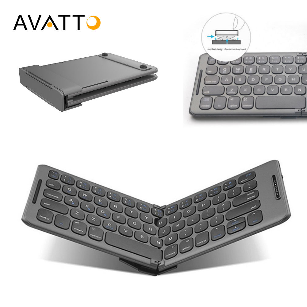 AVATTO Foldable Keyboard Mute Wireless Keyboards