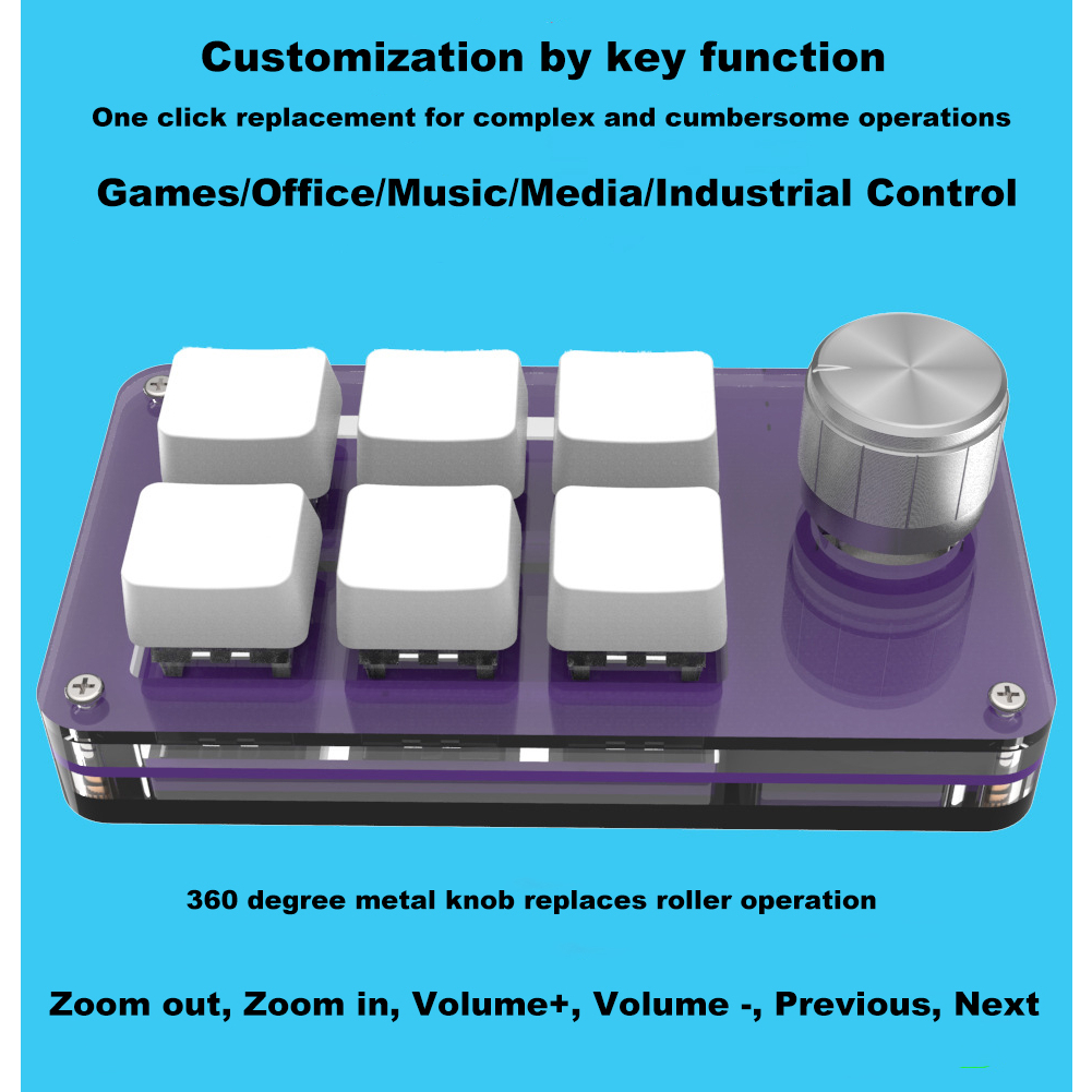 6-key custom mini keyboard customized mini keyboard copy/paste/esports ...