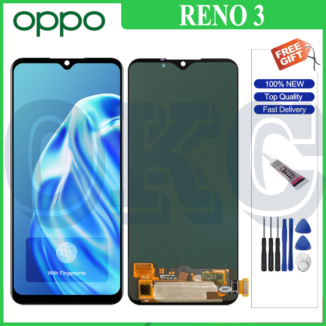 AMOLED LCD Display For OPPO RENO 3 LCD Display Touch Screen Digitizer ...