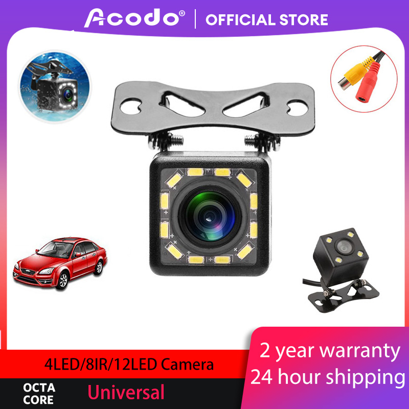 Acodo 170 Car Backup Camera 4 8 12 Led Light Night Vision Reversing ...