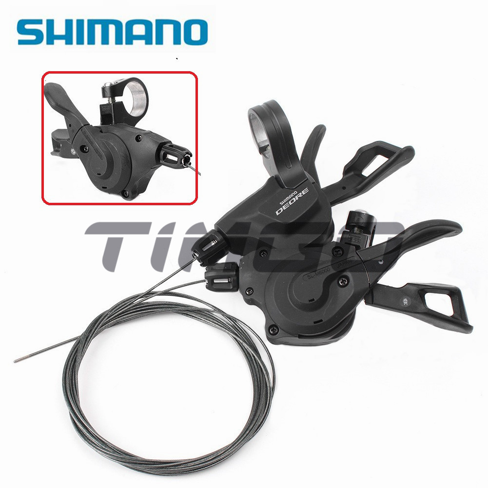 Commbo Levier Frein Et Vitesse Shimano Deore SL-M6000 - Droit - 10 Vitesses - Noir
