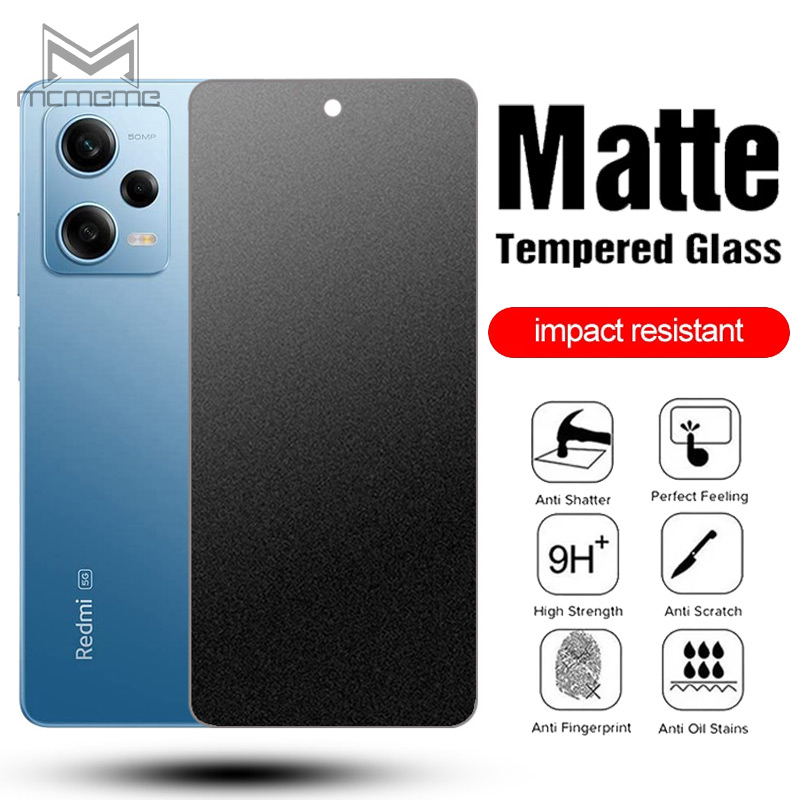1-2PCS 9H Matte Tempered Glass Screen Protector Xiaomi Redmi Note 14 13 14C  13C 12C A3 Note 12 12s A2+ A1 10 10C 10A 9T Note 10s 11 11s 9s Pro