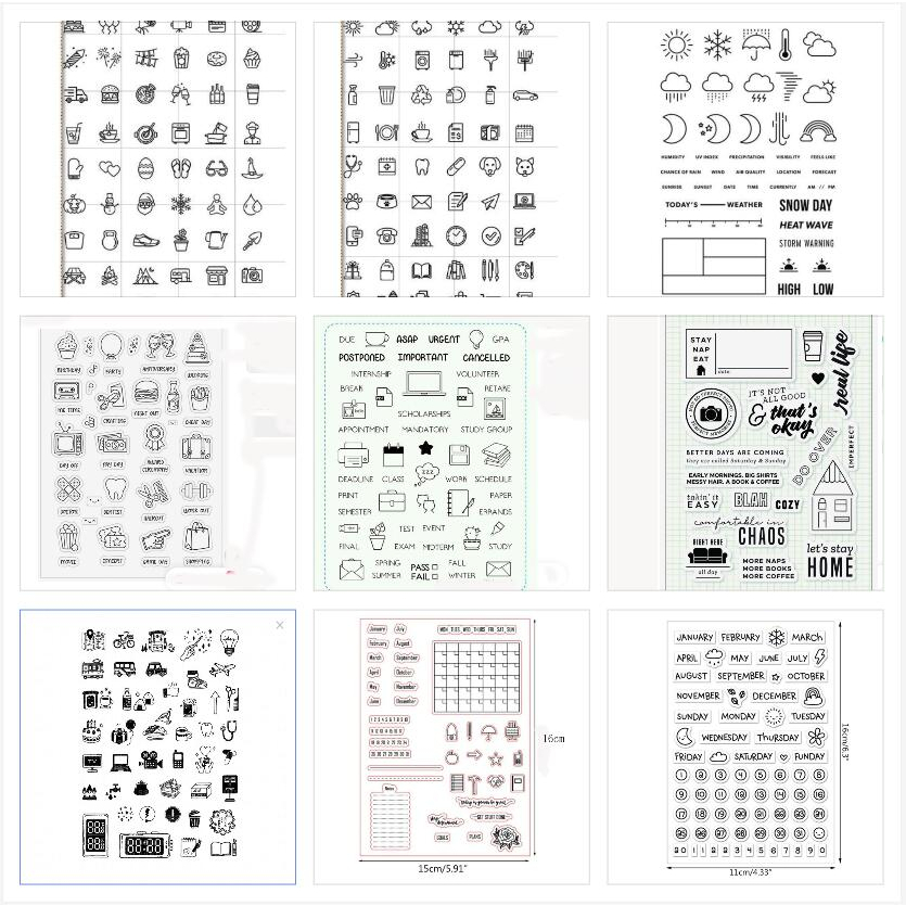New planner Silicone Clear Seal Stamp DIY Scrapbooking Embossing Photo ...