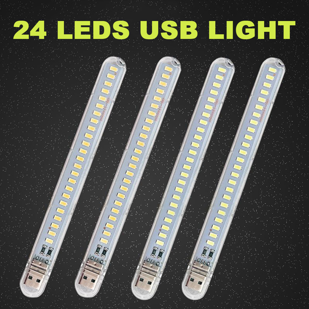 USB LED Lamp 24 LEDS Mini Portable DC5V Ultra Bright Mobile Power ...