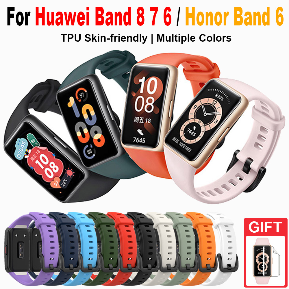 Huawei Band 7 / 6 Pro / Honor Band 6 Strap Flexible Silicone Red