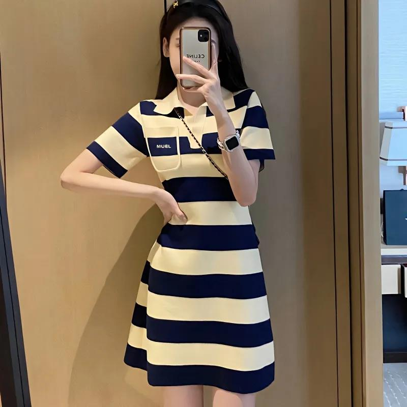 Polo Dress Women's Summer 2023 New French niche design with a waist ...