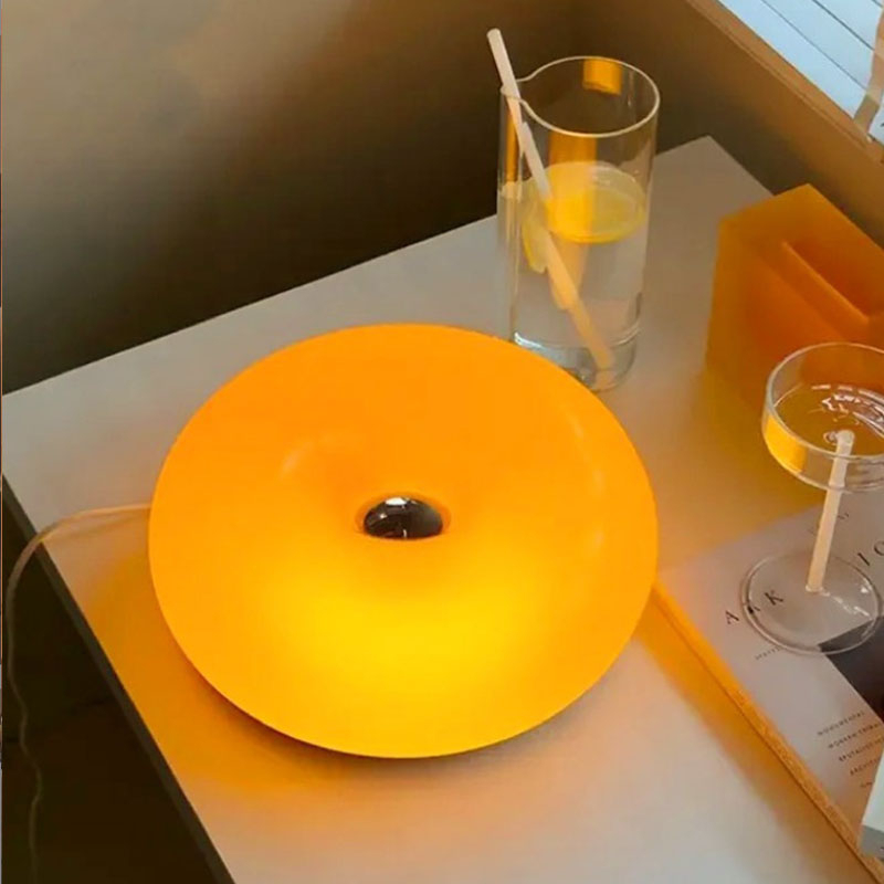 Modern Design Wembley Donut Wall Lamp Bedroom Touch Orange Bauhaus