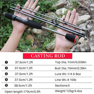 Sougayilang Fishing Reel Set With 1.8 Fishing Rod Stick Combos 7.2: 1 