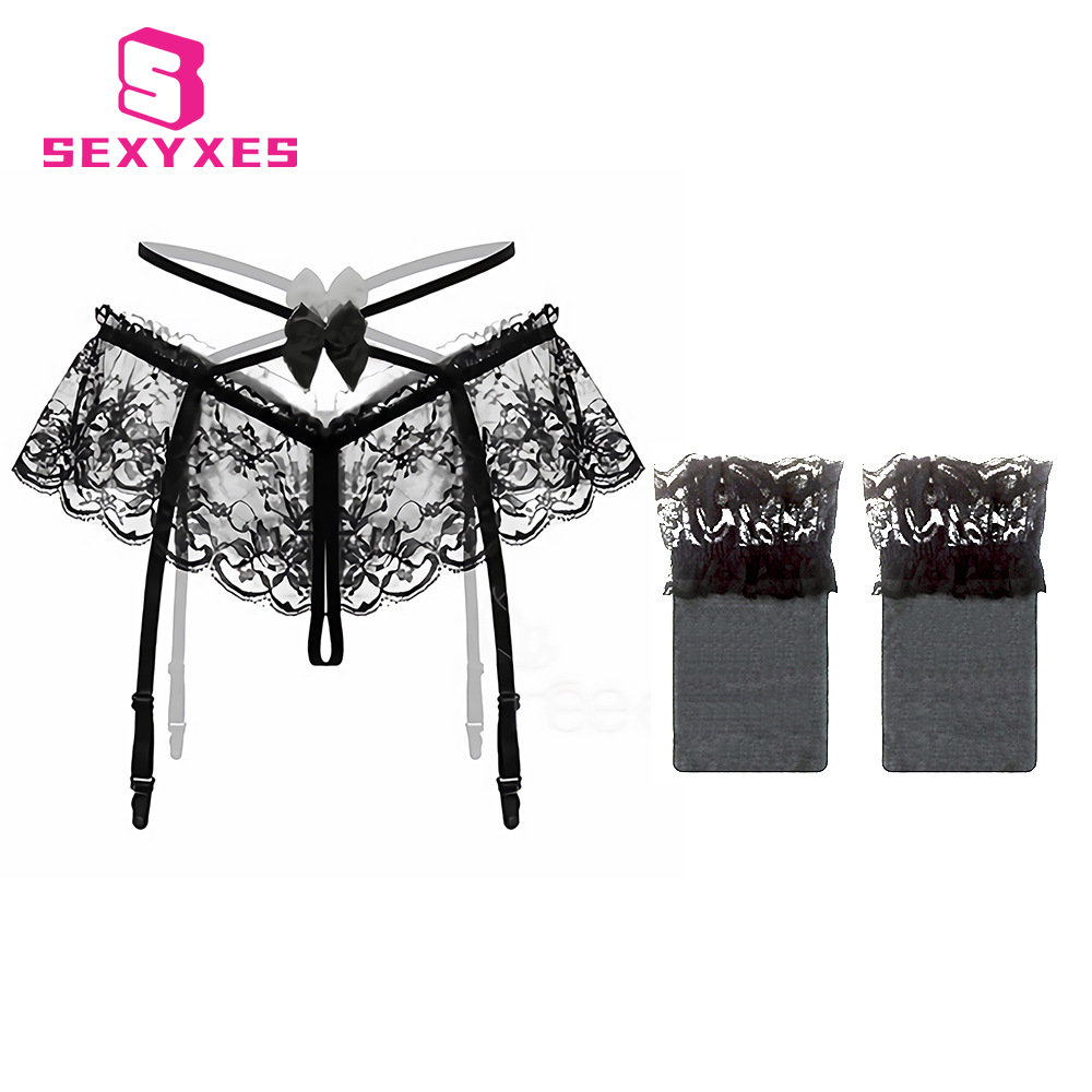 Garter Stockings Sexy Little Devil Lace Long Tube Beautiful Legs Open