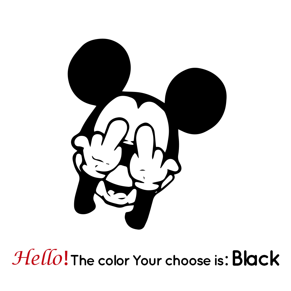 Cartoon Mickey Mouse Sticker Waterproof Vinyl Decals/Stickers For Car