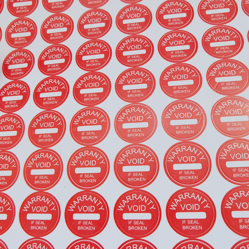 1000pcs 10mm Diameter Round Universal Warranty VOID Sticker, Eggshell ...