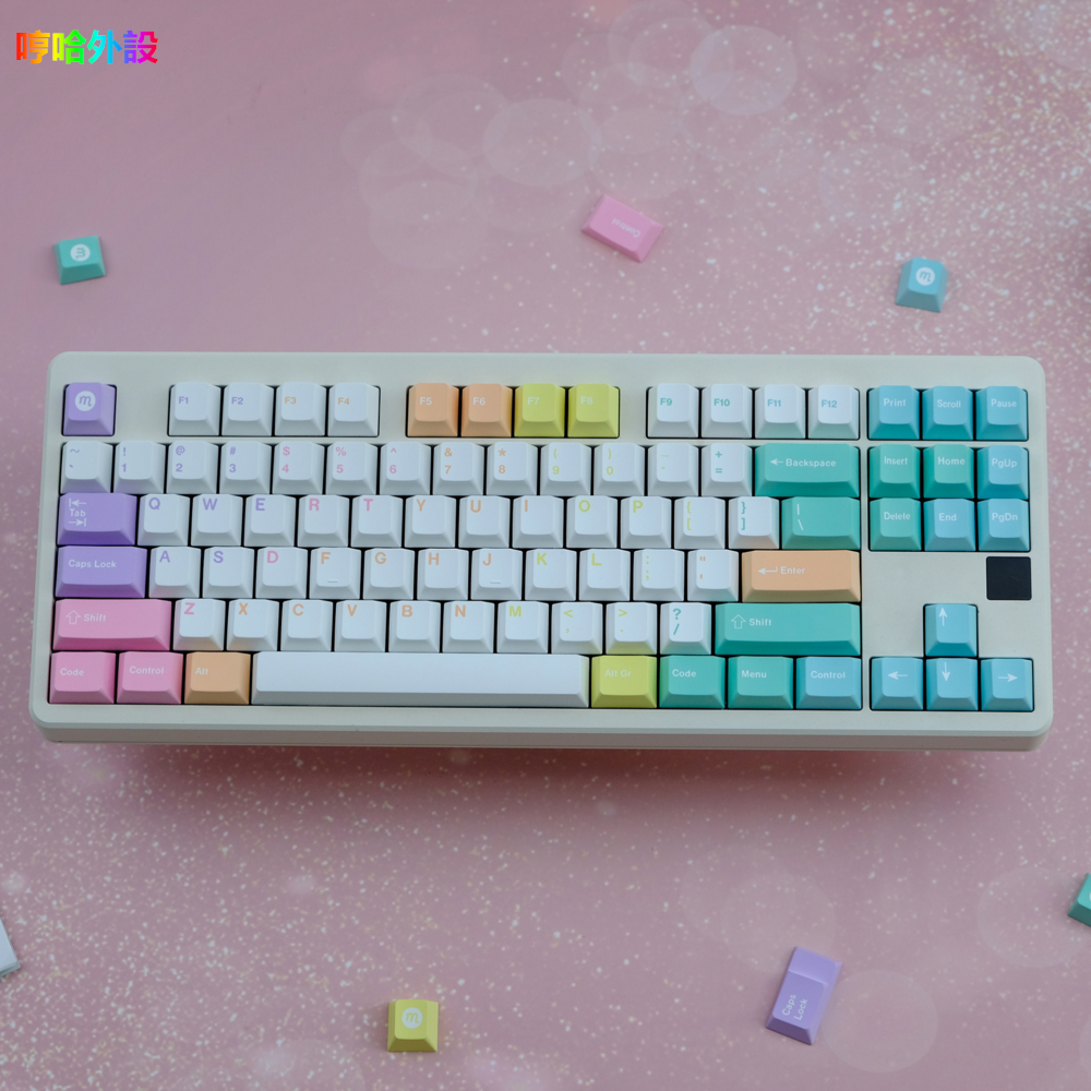 Humha Macaroon color series keycap PBT material Dye-Sublimation Cherry ...