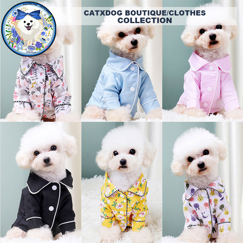 【Yuanzhss Pet】Lovely pet pajamas silk Comfortable and breathable home ...