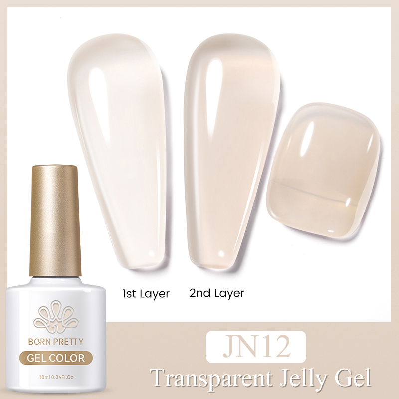 Born Pretty Milky Jelly White Nude Gel Polish Translucent Manicuring Uv