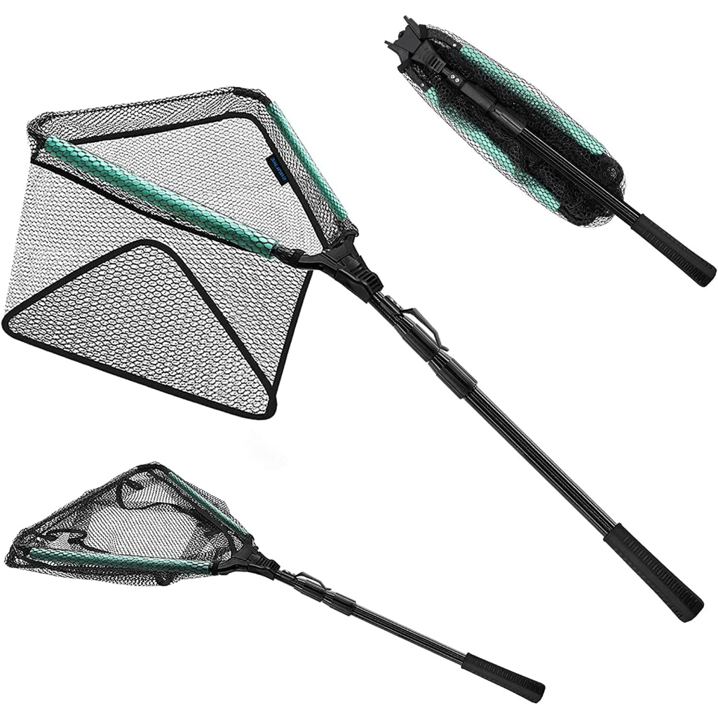 SANLIKE Fishing Net for Fish Folded Landing Nets with Telescopic Rod