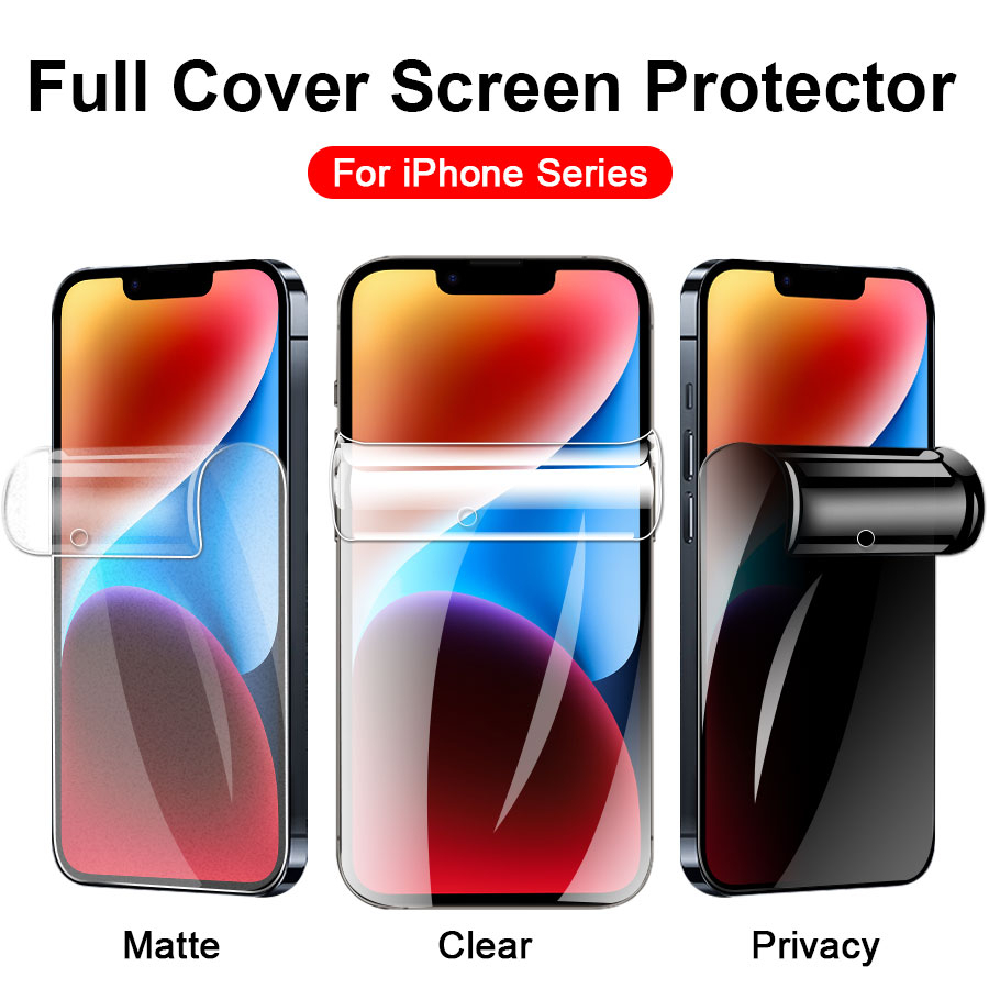 Full Coverage Hydrogel Soft Film Matte AntiFingerprint Screen Protector For iPhone 16 Pro Max