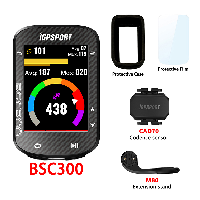 IGPSPORT BSC300 Bicycle GPS Computer Bluetooth ANT+ Wireless Waterproof ...