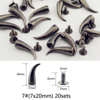 Multiple Size Metal Black Screw Spikes And Studs For Clothes Punk Rock  Thorns Rivets For Leather
