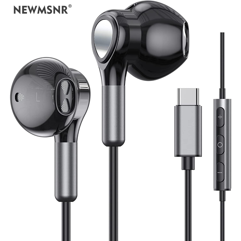 Newmsnr 9D TYPE-C Earphones With HD Microphone 14mm Moving Coil Super ...