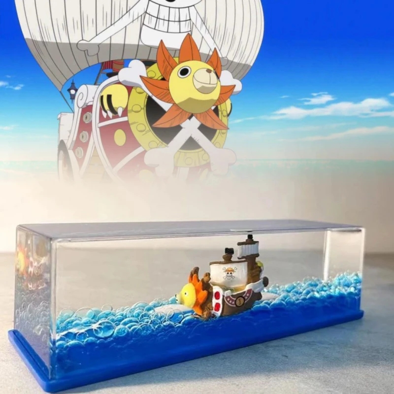 One Piece Thousand Sunny Ship Fluid Figure Liquid Drift Bottl Creative ...