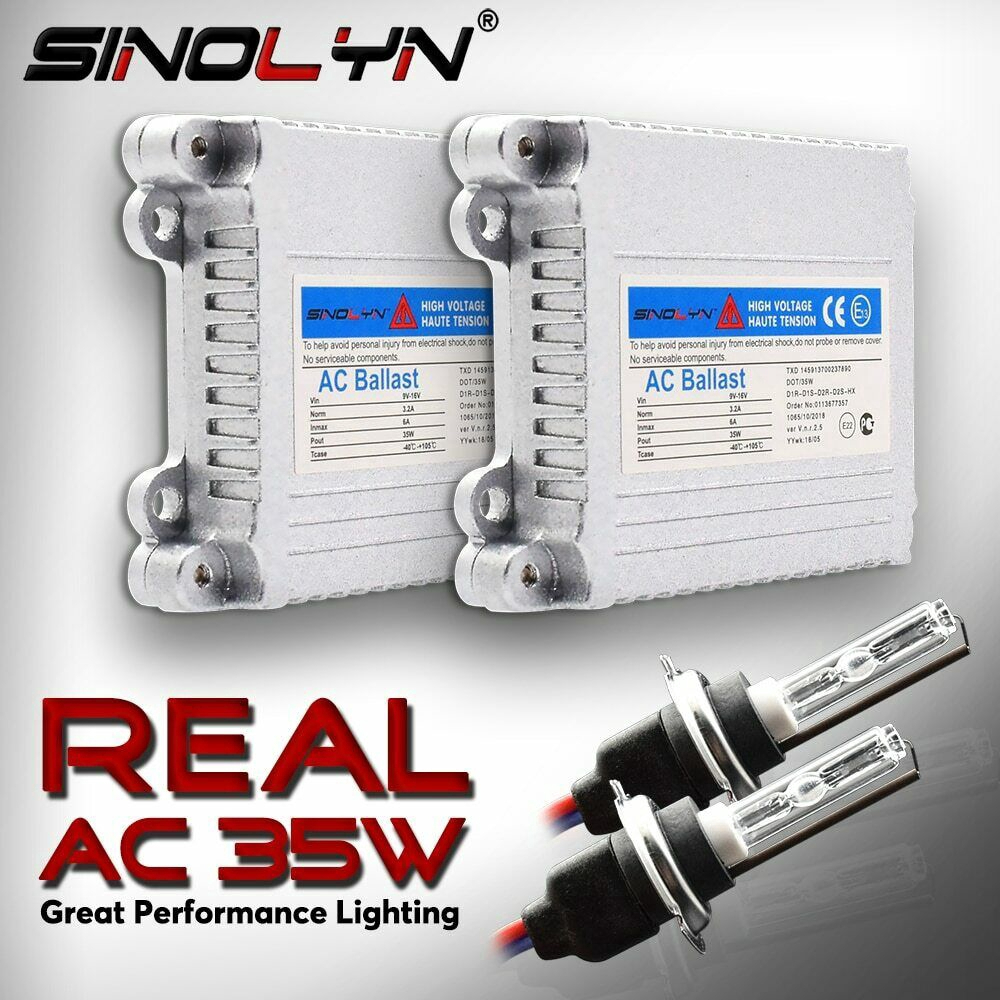 35W HID Xenon Conversion Kit AC 12V Slim Ballast H1 H7 H11 D2S D2H ...