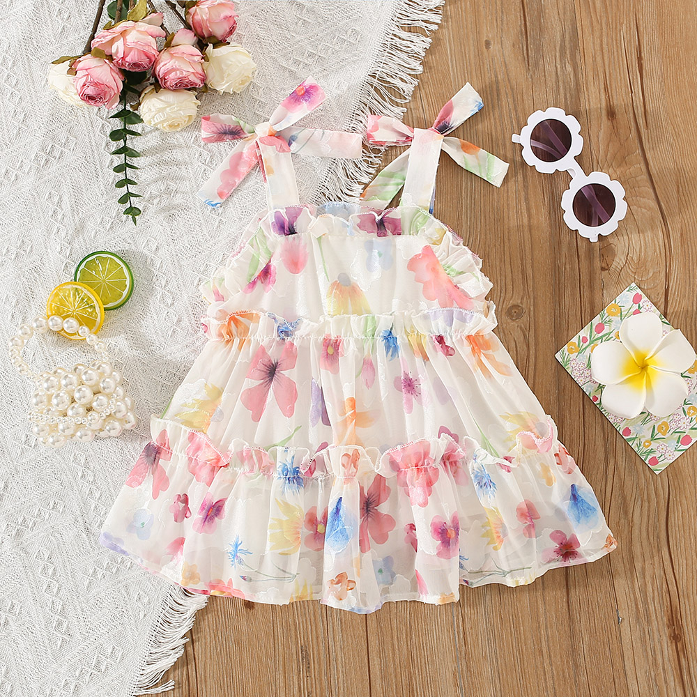 New Year！Summer New Little Flower Baby Dress Sweet Sling Baby Girl ...