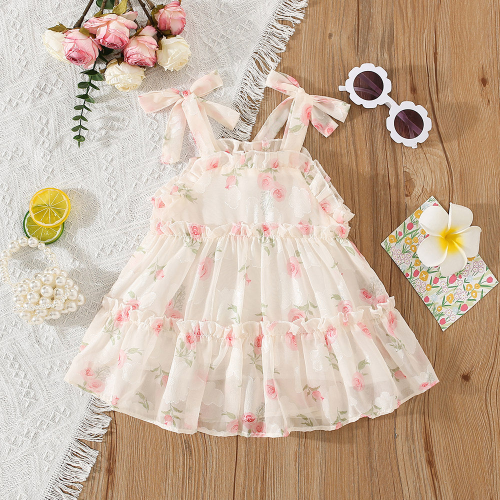 New Year！Summer New Little Flower Baby Dress Sweet Sling Baby Girl ...