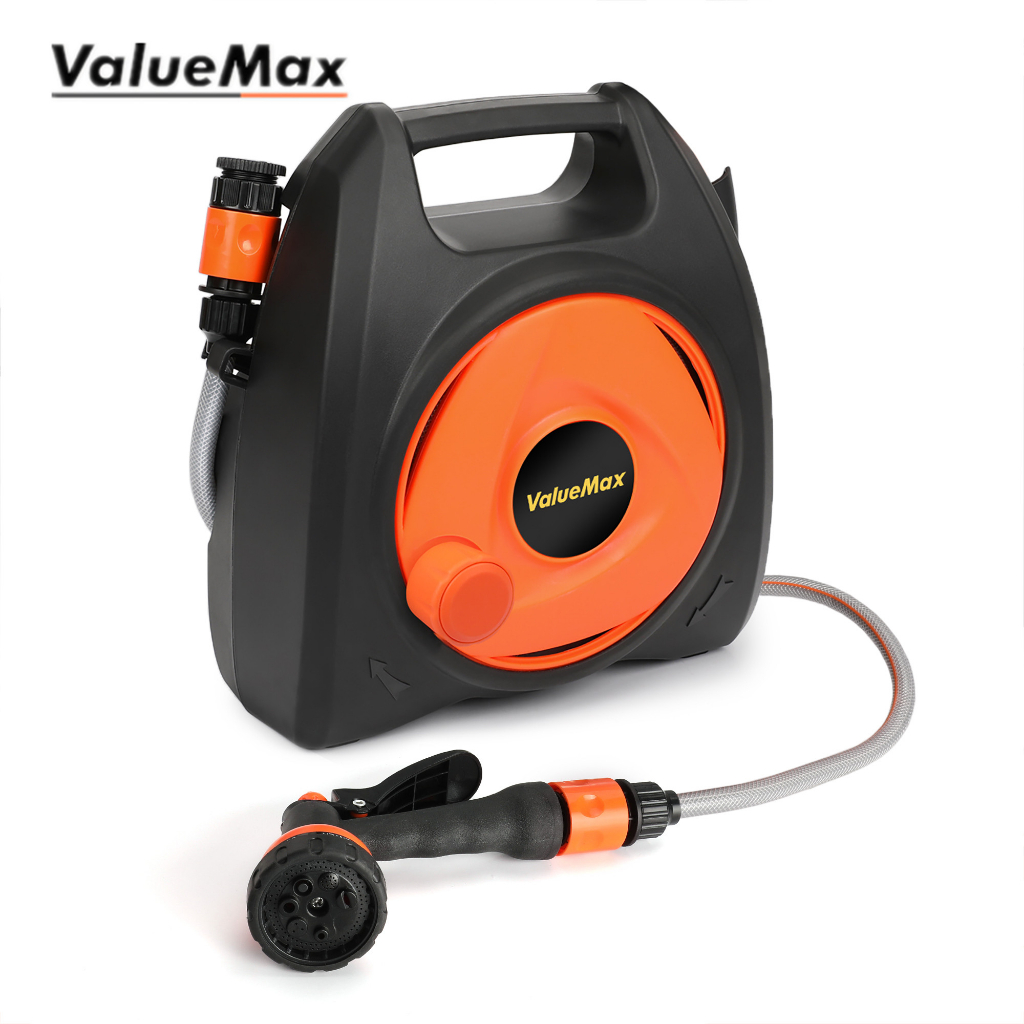 ValueMax Garden Hose Reel with 10M Hose Portable and Wall Mounted