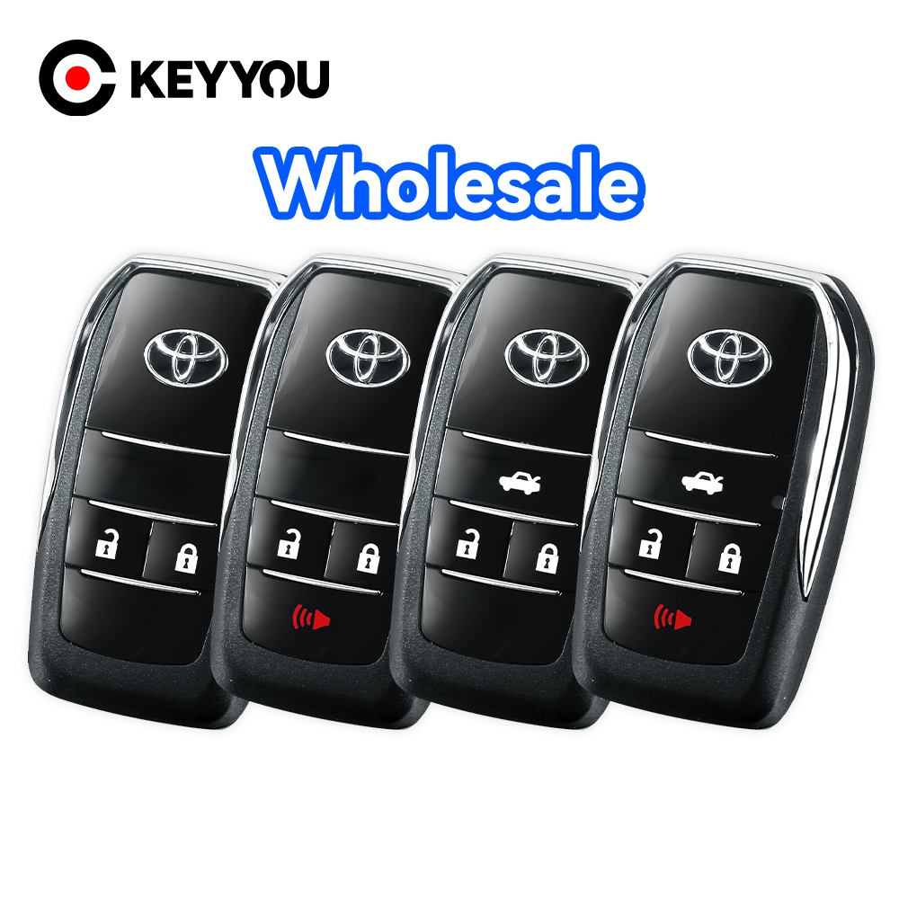 Flip Remote Key Shell Case For Toyota RAV4, Camry, Scion – 4 Button, Black