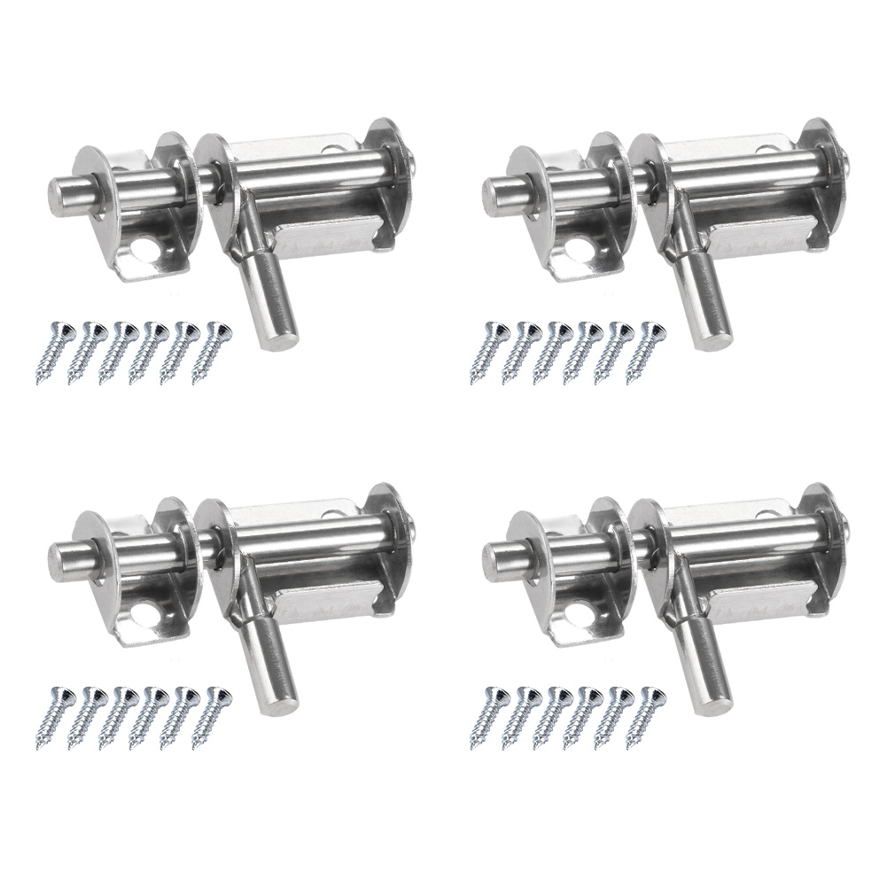 4 Pack Door Lock Bolts,Stainless Steel Sliding Lock,Door Bolt Lock with