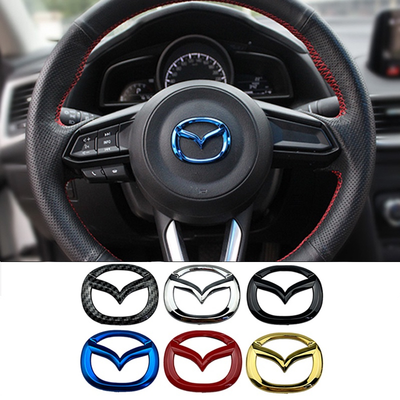 1 X ABS MAZDA Steering Wheel Emblem Logo For Mazda 3 Atenza Axela CX4