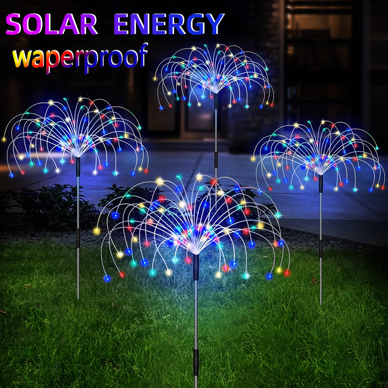 Solar Firework Light Waterproof Fairy Lights for Outdoor Garden Lawn