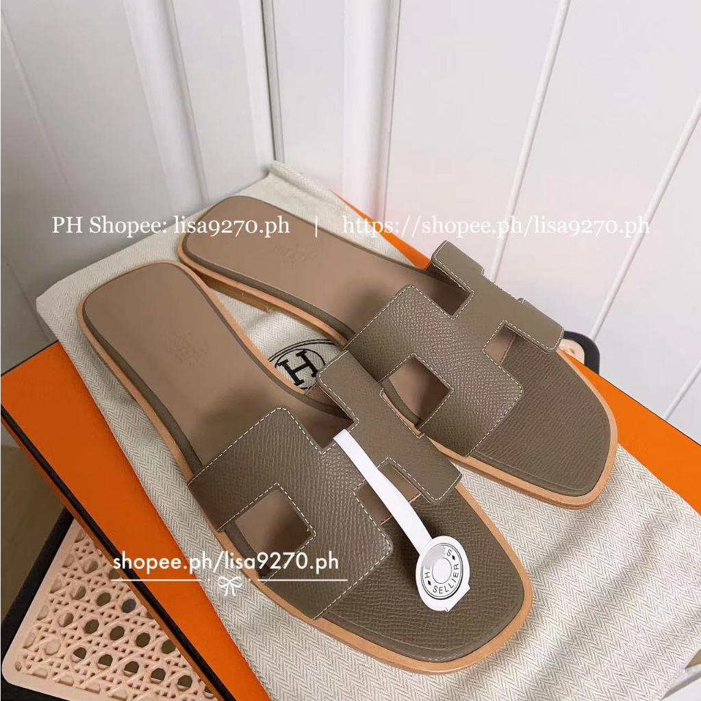 @vkk_studio.LISA | etoupe color 0ran flat slipper | Shopee Philippines