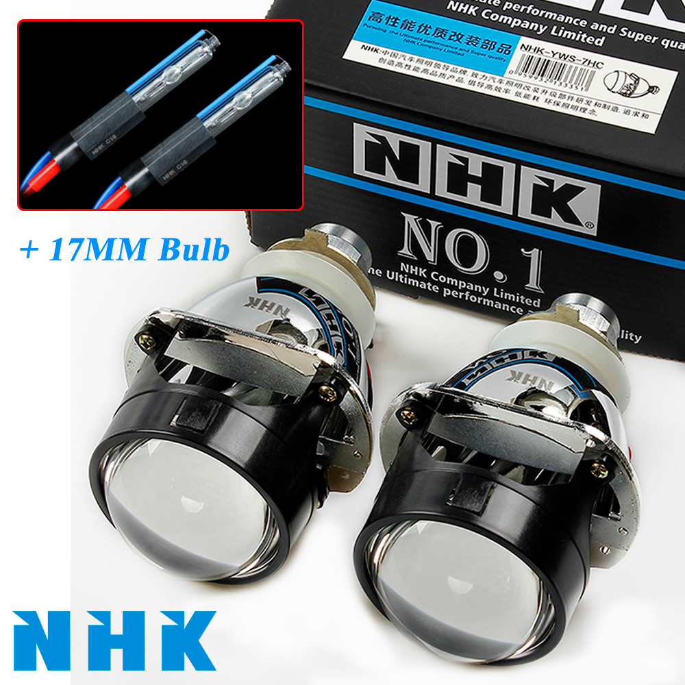 NHK Mini Headlight 2 5inch Bi Xenon Projector Lens And 17MM Bulb Small