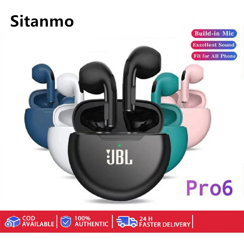 Pro6 Tws Bluetooth Earbuds Wireless Bluetooth Earphone Touch Control 9d