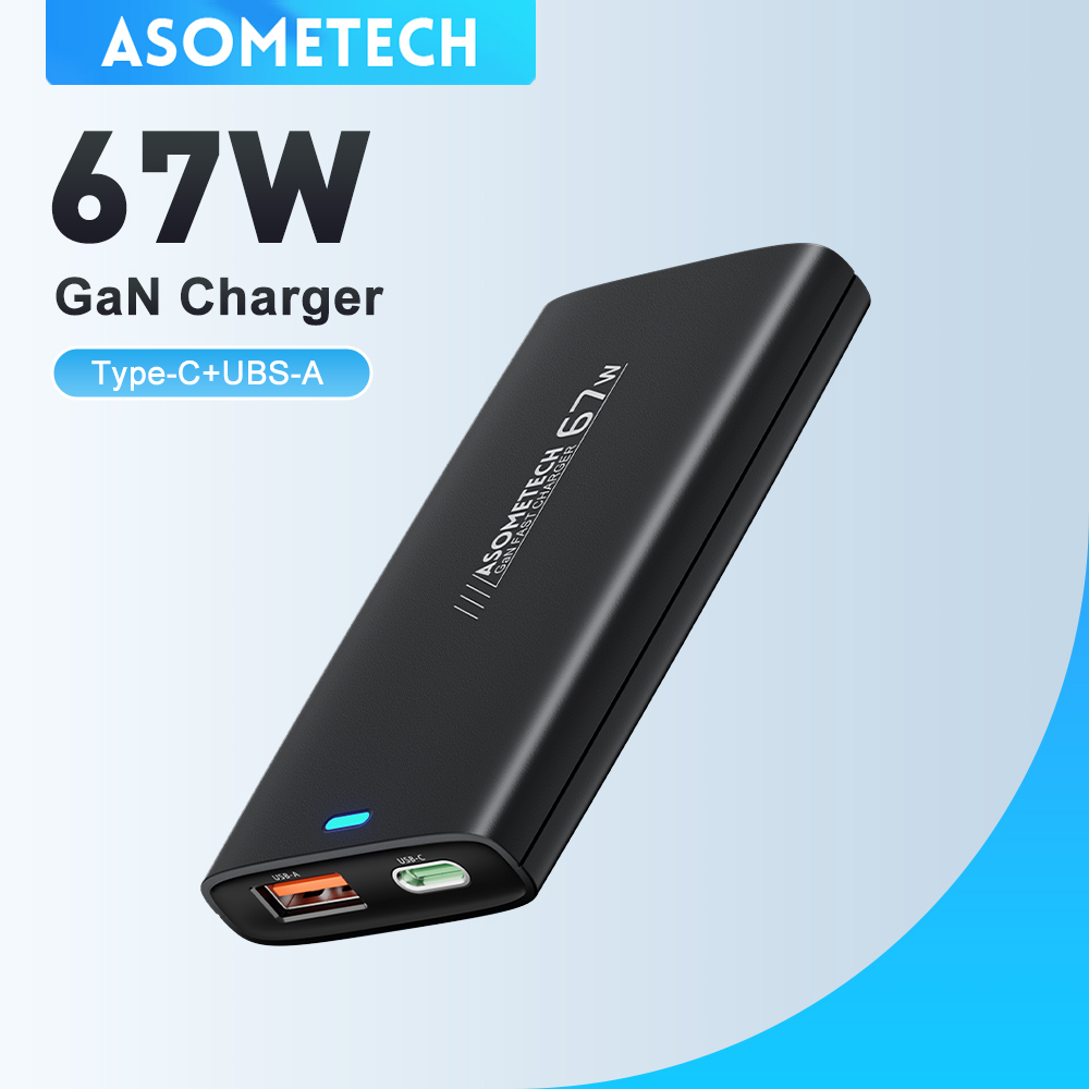 Asometech W Gan Charger Ultra Slim Pd Type C Fast Charging Station Travel Pd Usb C Wall