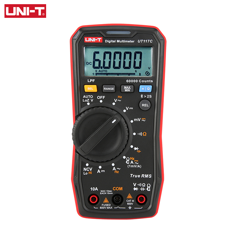 UNI-T UT117C High-precision True RMS Digital Multimeter AC DC 600V 10A ...