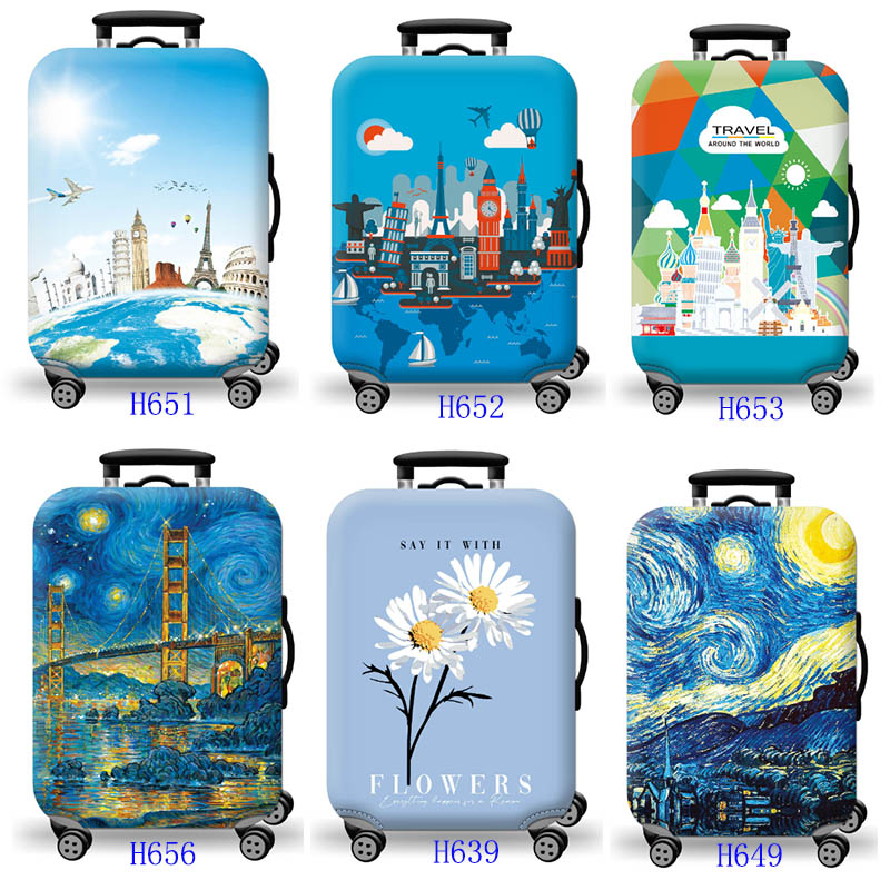 H651 Luggage Protector Cover Suitcase Cover Thick Fabric Stretchable