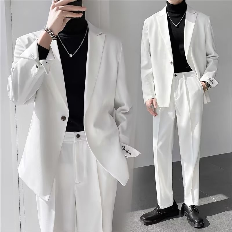 【Just a top coat】Blazer Men Fashion Trend Loose Casual Versatile ...