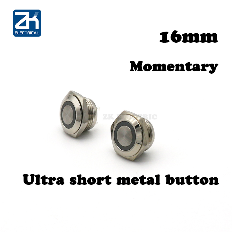 16mm Ultra short metal button waterproof mini button switch | Shopee ...