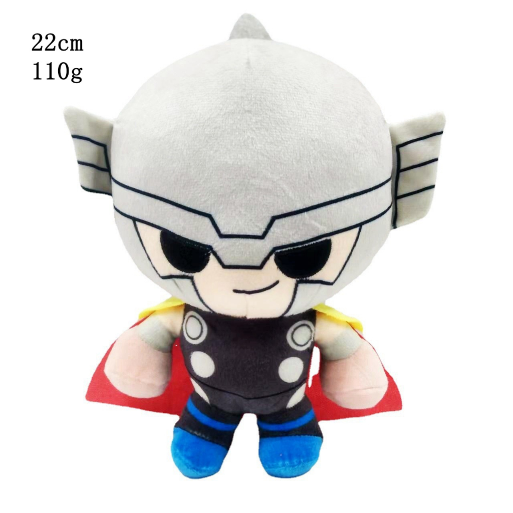 MINISO Marvel Super hero Superhero Hot Stamped Doll Pillow Iron Man  Spiderman America Hulk Thor Plush Toy Doll Birthday Gift