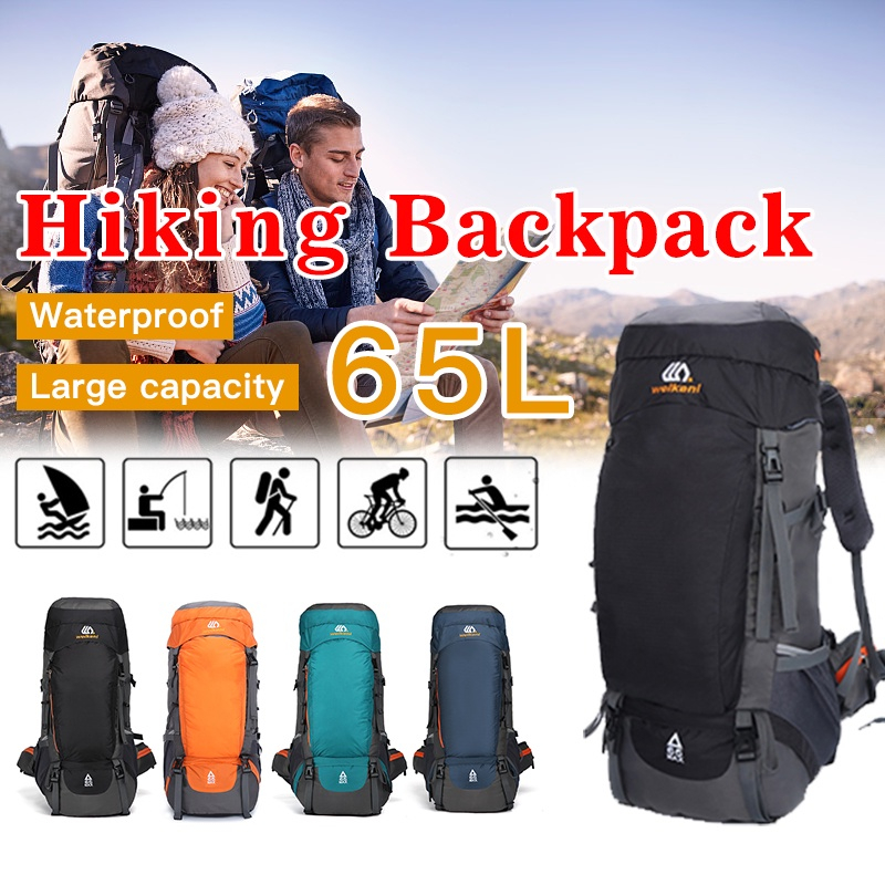 Ready Stock 65L Camping Backpack Large Capacity Waterproof Hiking ...
