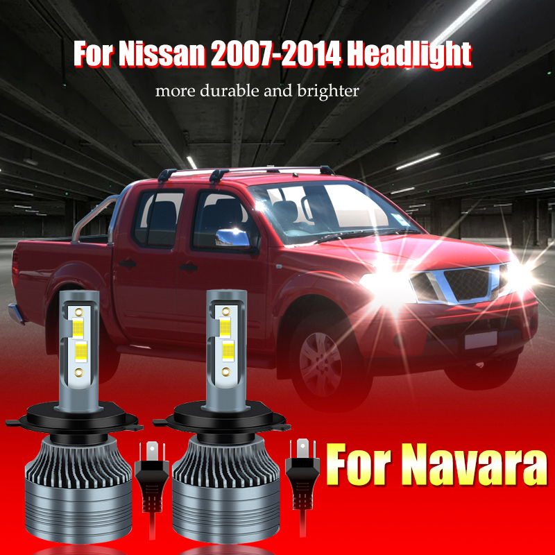 2pc LED For Nissan Navara (D40) 2007 2014(Head Lamp) Headlight