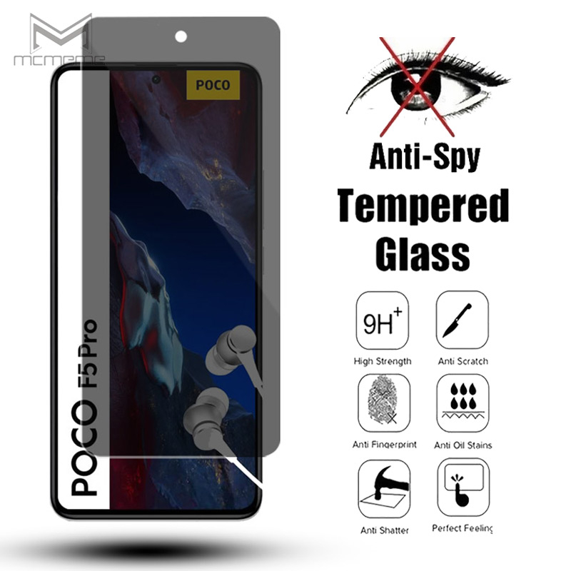 Privacy 9h Anti Spy Tempered Glass Screen Protectors For Xiaomi Poco C65 F5 F6 X6 X3 Nfc X4 X5 4056