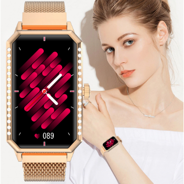 Buy 1 Get 1 Free】Blackview R9 Smartwatch Metal With Diamond Strap