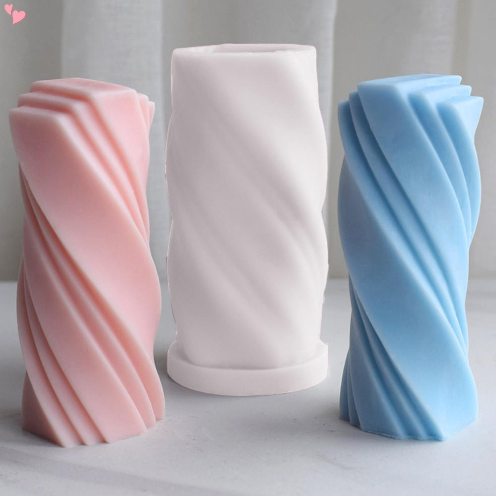 Spiral Column Candle Silicone Molds Swive Pillar Aromatherapy Silicone