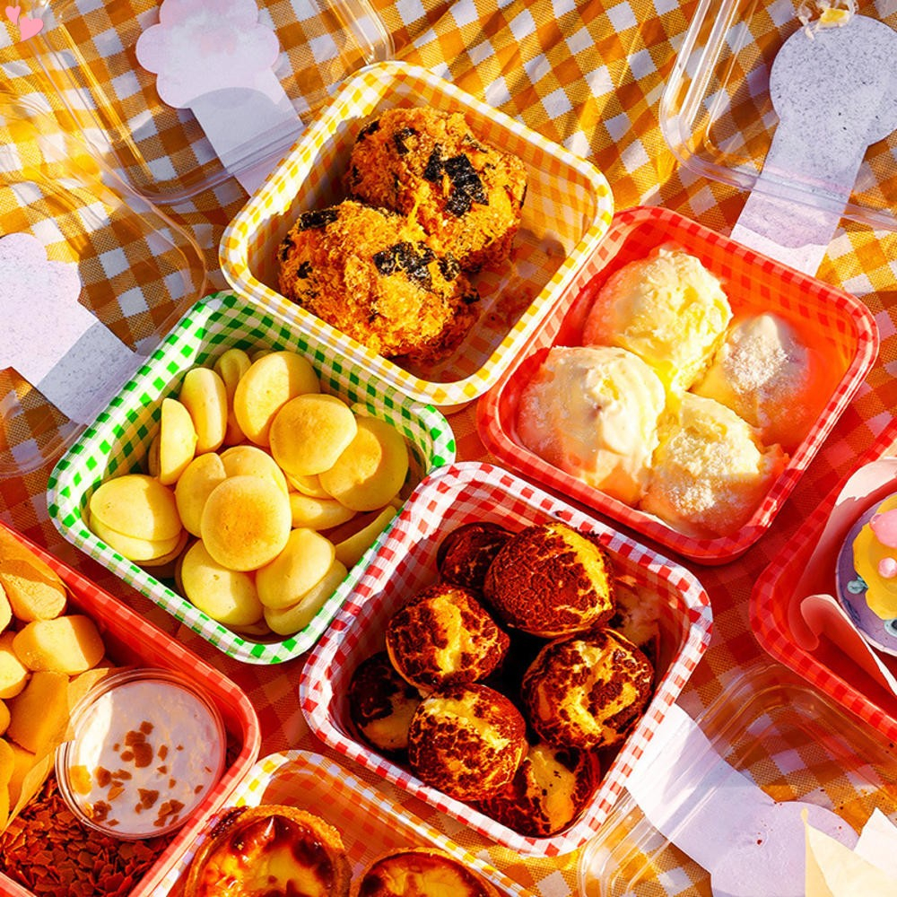 10Pcs Disposable Sushi Packaging Box with Lid Sandwich Craft Paper Box